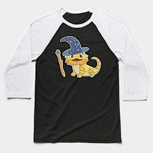 The Wizard Lizard (Bearded Dragon) Baseball T-Shirt